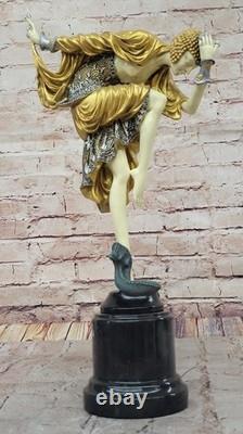 Elegant Bronze Art Deco Female Dancer Classical Home & Office Sculpture