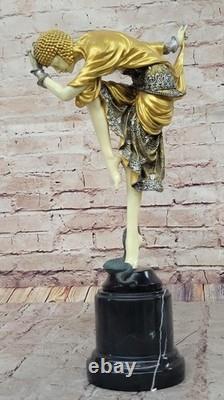 Elegant Bronze Art Deco Female Dancer Classical Home & Office Sculpture