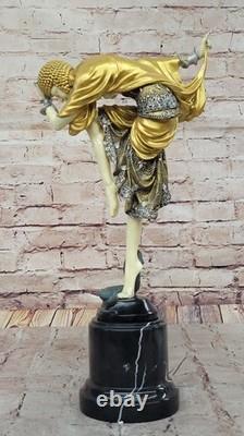 Elegant Bronze Art Deco Female Dancer Classical Home & Office Sculpture