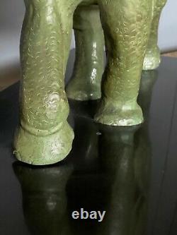 Elephant Irenee Felix Rene Rochard Art Deco Bronze Green Skating M813