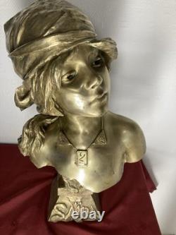 Emmanuel VILLANIS (1858-1914) SAIDA Bronze Art Nouveau / Art Deco
