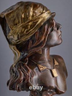 Emmanuel VILLANIS (1858-1914) SAIDA Bronze Art Nouveau / Art Deco