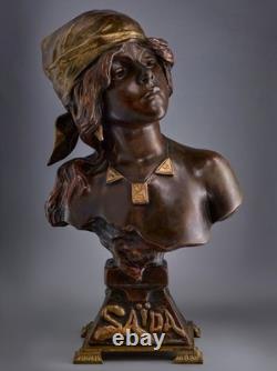 Emmanuel VILLANIS (1858-1914) SAIDA Bronze Art Nouveau / Art Deco