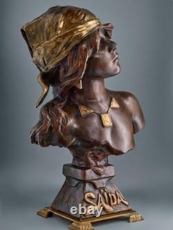 Emmanuel VILLANIS (1858-1914) SAIDA Bronze Art Nouveau / Art Deco