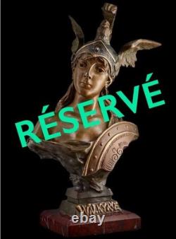 Emmanuel VILLANIS (1858-1914) VALKYRIE bronze Art Nouveau / Art Deco