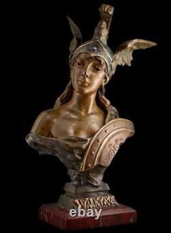 Emmanuel VILLANIS (1858-1914) VALKYRIE bronze Art Nouveau / Art Deco