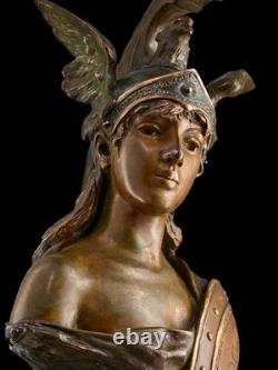 Emmanuel VILLANIS (1858-1914) VALKYRIE bronze Art Nouveau / Art Deco