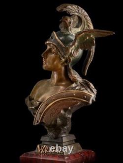 Emmanuel VILLANIS (1858-1914) VALKYRIE bronze Art Nouveau / Art Deco