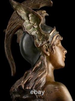 Emmanuel VILLANIS (1858-1914) VALKYRIE bronze Art Nouveau / Art Deco