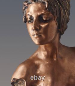 Emmanuel VILLANIS BRONZE Art Nouveau Art Deco 36 CM