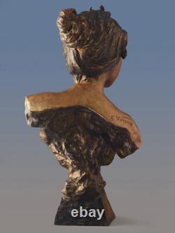 Emmanuel VILLANIS BRONZE Art Nouveau Art Deco 36 CM