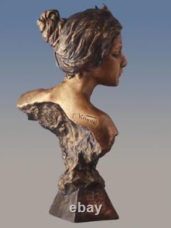 Emmanuel VILLANIS BRONZE Art Nouveau Art Deco 36 CM