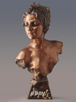 Emmanuel VILLANIS BRONZE Art Nouveau Art Deco 36 CM