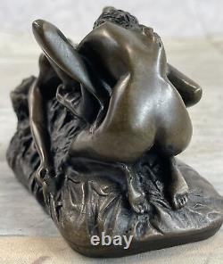 Erotic Sculpture Bronze Cunnilingus Lesbian Signed Lambeaux Art Deco Sale