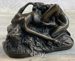Erotic Sculpture Bronze Cunnilingus Lesbians Signed Lambeaux Art Deco