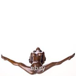 Erotic bronze figure of a female nude