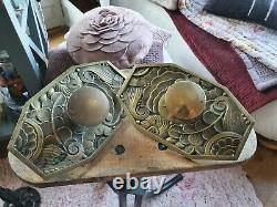 Exceptional Handles And Ornamental Plates Decorative Bronze Art Deco