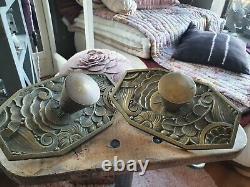 Exceptional Handles And Ornamental Plates Decorative Bronze Art Deco