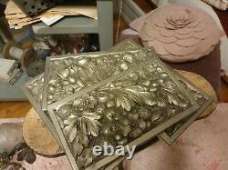 Exceptional Ornamental Plates Bronze Art Deco Decoration