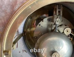 Exceptional and rare Art Deco clock in gilded bronze and Persian red marble