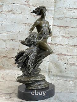 Expressive Art Deco Bronze Male Bust / Nude Man Figurine Sculpture