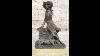Fashionable Woman With Large Hat And Dog Bronze Metal Art Deco Sculpture By Milo Ep 267