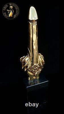 Fine Arts Wohnkultur Bronze Sculpture Figure Phallus In The Hand Of An Erotic