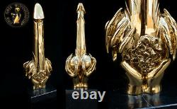 Fine Arts Wohnkultur Bronze Sculpture Figure Phallus In The Hand Of An Erotic