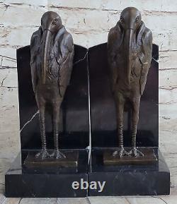 Fine Pair of Austrian Bronze Dali Bird Art Deco Sculpture for Sale