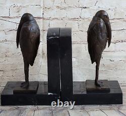 Fine Pair of Austrian Bronze Dali Bird Art Deco Sculpture for Sale