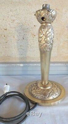 Foot Lamp Bronze Art Nouveau Art Deco Leleu