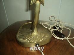 Foot Lamp Bronze Art Nouveau / Deco Galle Daum Muller Majorelle In 1900 Guimard