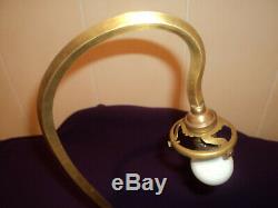 Foot Lamp Bronze Brass Tulip Pate Glass Daum Muller Art Deco / New