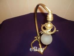 Foot Lamp Bronze Tulip Galle Daum Muller Art Deco / New Pate Glass