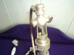 Foot Lamp Bronze Tulip Galle Daum Muller Art Deco / New Pate Glass