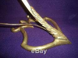 Foot Lamp Bronze Tulip Galle Daum Muller Art Deco / New Pate Glass