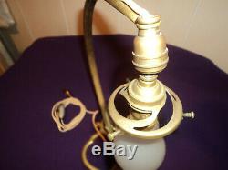 Foot Lamp Bronze Tulip Galle Daum Muller Art Deco / New Pate Glass