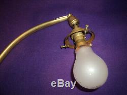 Foot Lamp Bronze Tulip Galle Daum Muller Art Deco / New Pate Glass