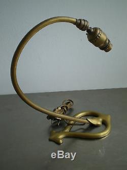 Foot Lamp Bryant USA 1907 Art Nouveau Bronze Dore Liberty Jugenstil Deco 1900