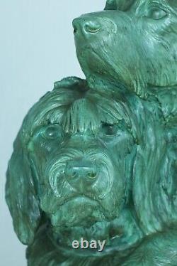 Former Grand Group Bronze Dog Berger Briard Irénée Rochard Art Deco 60 CM