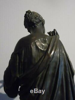 Former Great Sculpture Regulates Patina Bronze Signed E. Dubois Statue Art Deco