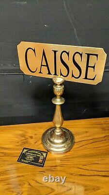 Former Panneau De Comptoir Store Caisse In Brass Bar Craft Plate Teaches