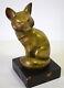 Fox Animal Gilded Bronze Satin Art Deco Signed G H Laurent Xx 20th