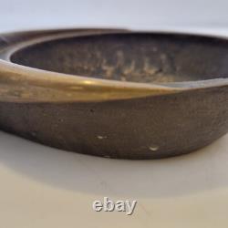 France, Austria. Art Deco Heavy Bronze Ashtray with Buffalo Decoration Excellent Condition