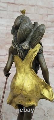 French Art Deco Bronze Sculpture of Diana the Huntress Signed Aldo Vitaleh Gift