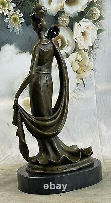 French Art Deco Drama Woman Mask Georges Fonte Bronze Sculpture Collector