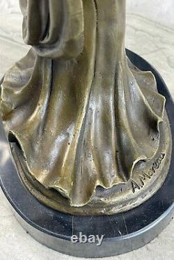 French Art Deco Drama Woman Mask Georges Fonte Bronze Sculpture Collector