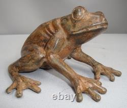 Frog Animal Sculpture, Art Deco Style, Art Nouveau Style Bronze Statue