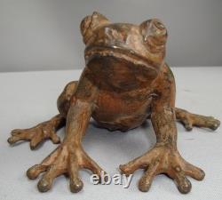 Frog Animal Sculpture, Art Deco Style, Art Nouveau Style Bronze Statue