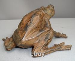 Frog Animal Sculpture, Art Deco Style, Art Nouveau Style Bronze Statue